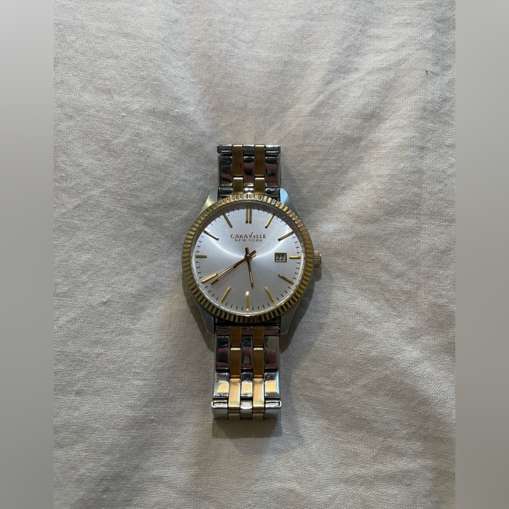 Caravelle gold and silver watch